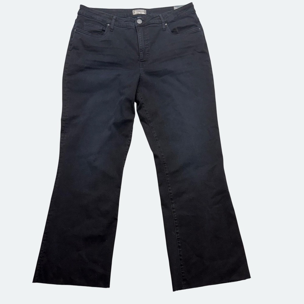 KUT From The Kloth Jeans Womens 16 Black Kelsey Fab Ab Ankle Flare Stretch Denim